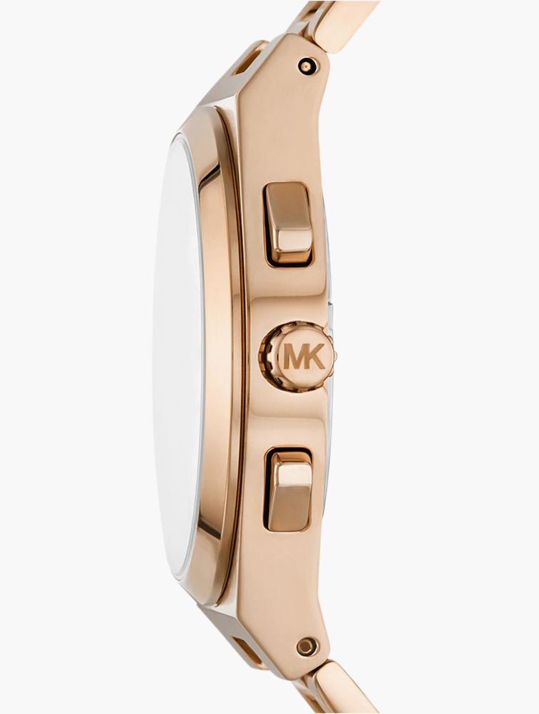 MyRunway | Shop Michael Kors Beige Gold Round Lennox Watch for Men